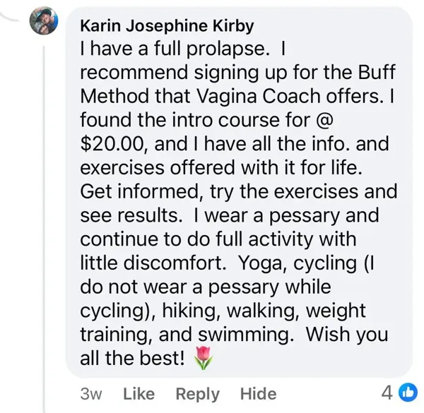 Karin Josephine Kirby comment